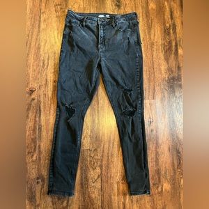 Old Navy Rockstar Super Skinny High Rise Black Jeans - Size 14